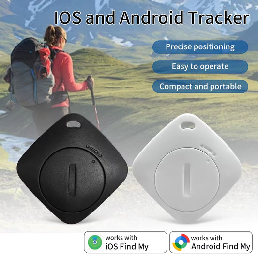 Smart Bluetooth GPS Tracker Findmy IOS Locator Pet Collar Tracker Portable GPS Alarm with Keychain for Finding Items