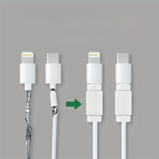 8-Pack Silicone PVC Cable Protectors - Charging Wire Guards for Phone, USB, Non-Electronic Accessory , Flexible Protection