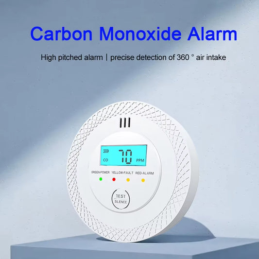 Carbon Monoxide Alarm Detector Battery Powered Smoke and Carbon Monoxide Detector Alarm LCD Display CO Detector for Home Depot