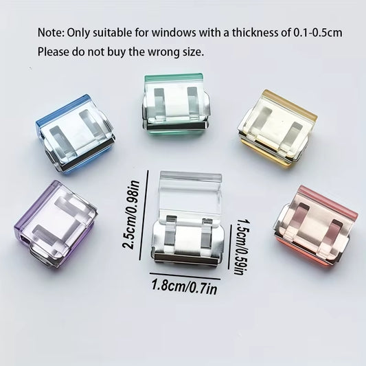 6-Piece Heavy-Duty Sliding Window Lock, Screen Fixing Clip, Window Rail Fixing Safety Clip, Screen Window and Door Safety Plug