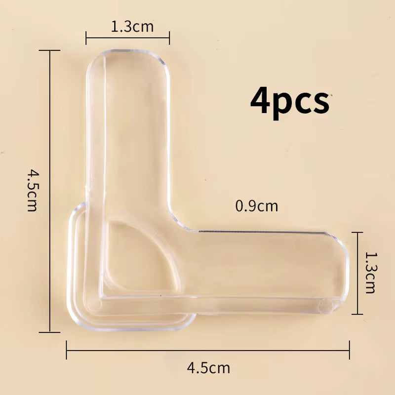 4Pcs Window Corner Protector Children Anti-Collision Airbag Self-Adhesive Edging Table Corner Protection Soft Silicone