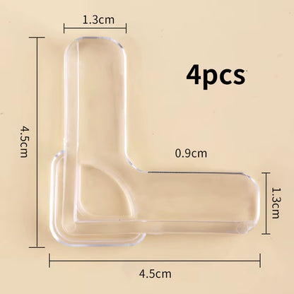 4Pcs Window Corner Protector Children Anti-Collision Airbag Self-Adhesive Edging Table Corner Protection Soft Silicone