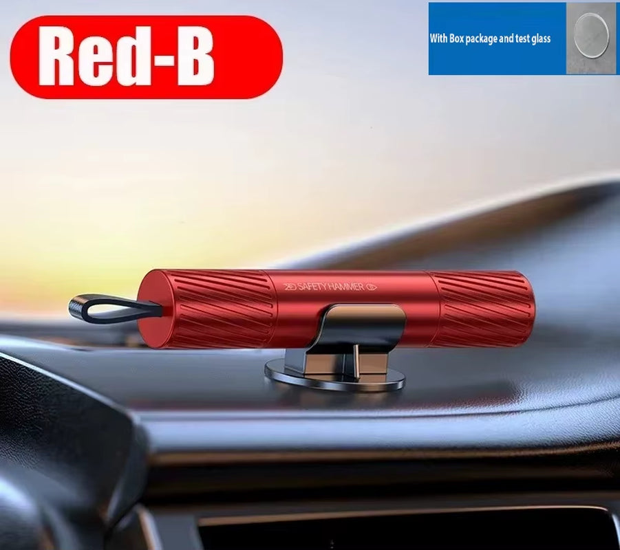2 in 1 Car Safety Hammer Mini Vehicle Interior Accessory with Seat Belt Cut Tool Glass Window Breaker Car Emergency Tool Kit