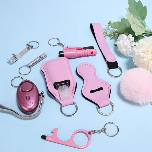 Self Defense Keychain Set for Women Safety Keychain Full Set with Personal Alarm, Window Breaker Keychain Accessories