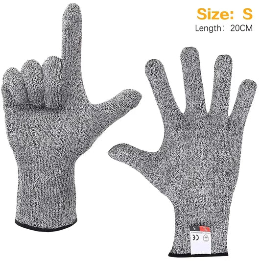 Level 5 HPPE Anti-Cut Gloves Kitchen Gardening Anti-Cut Knitted Gloves Anti-Thorn Wear-Resistant Glass Building Cutting Gloves