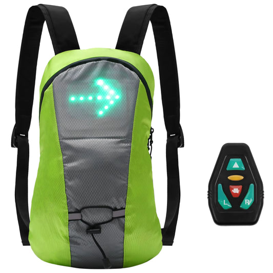 Wireless LED Signal Light Bike Backpack Direction Indicator USB LED Turn Signal Bicycle Backpack Attached Light Bicycle Bag