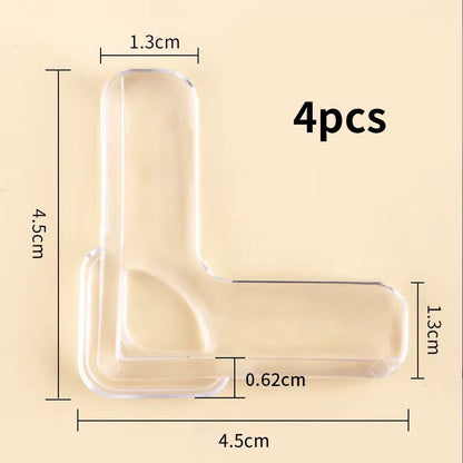 4Pcs Window Corner Protector Children Anti-Collision Airbag Self-Adhesive Edging Table Corner Protection Soft Silicone